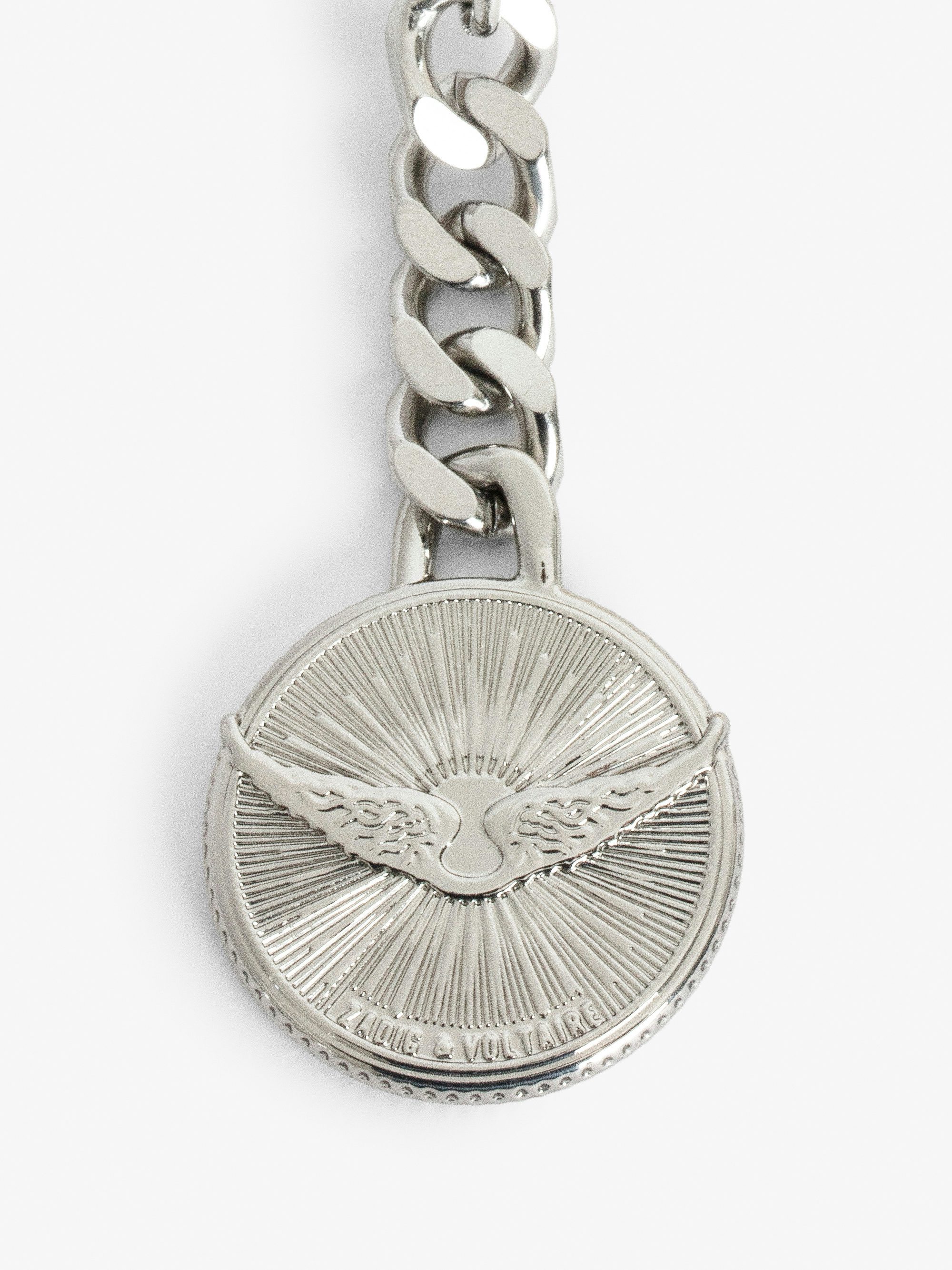 Sunny Pass Vintage Patent Card Holder - Vintage patent leather card holder with medallion charm and wing signatures.